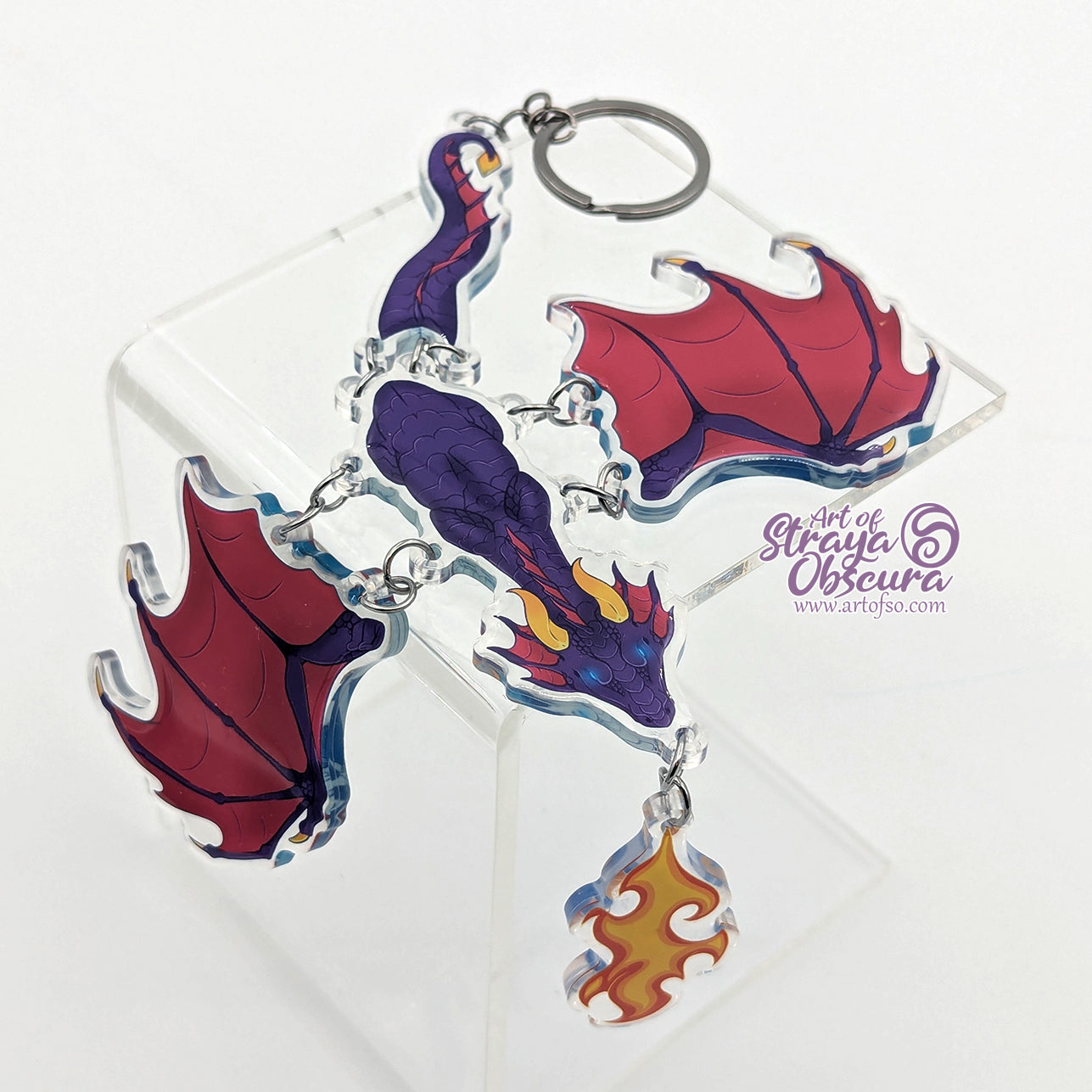 Multi-Dragon Acrylic Charm