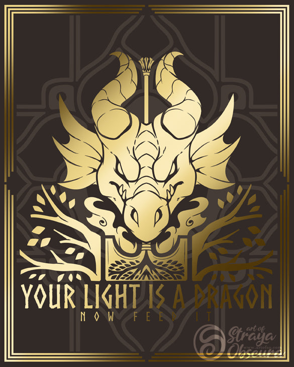 Destiny Iron Dragon 8x10 Foil Print