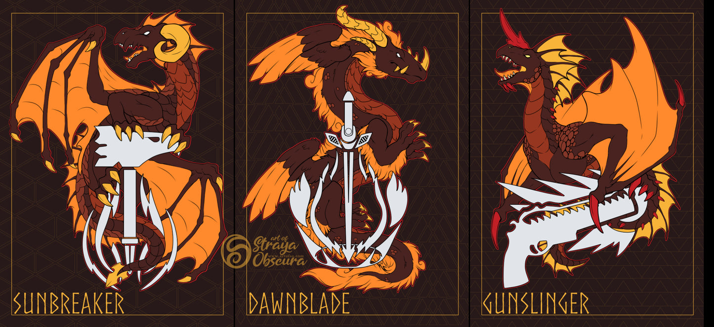 Solar Destiny Subclass Dragons 8x10 Prints