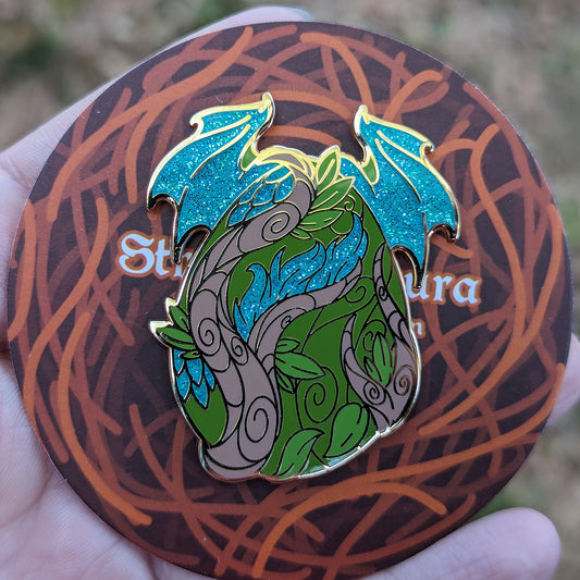 Earth Dragon Egg - 2.5" Enamel Pin