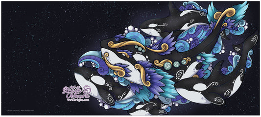 Cosmic Orcas Desk Mat