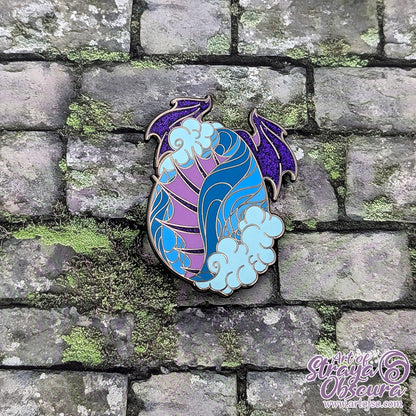 Water Dragon Egg - 2.5" Enamel Pin