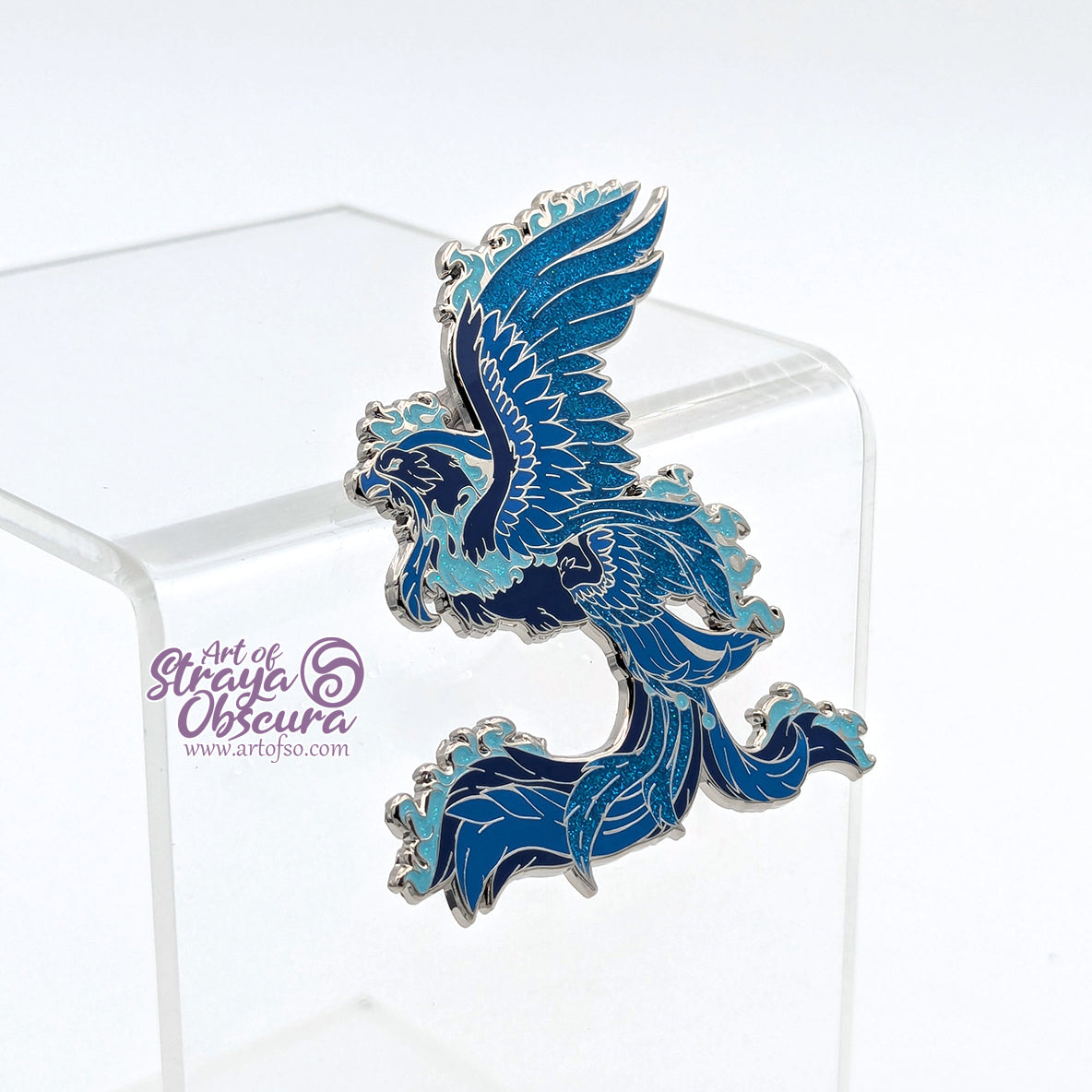 Crescent Phoenix Enamel Pin