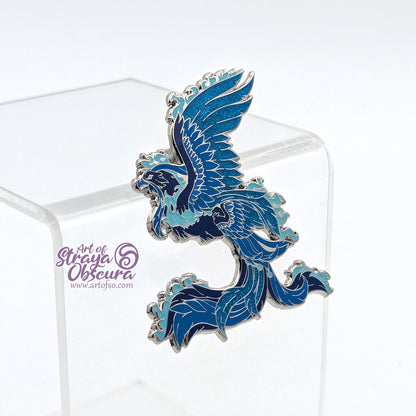 Crescent Phoenix Enamel Pin
